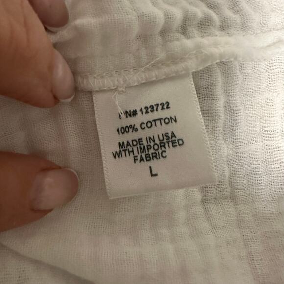 Xirena Fayth Top in White Size L Gauze Cotton Long Sleeve Blouse Boho Flowy - Picture 5 of 7